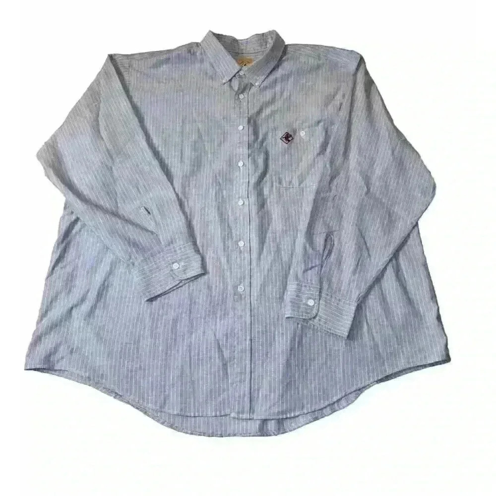 Vintage Raintree Country Men's Long Sleeve Striped Button‎ Down Shirt Size XXL